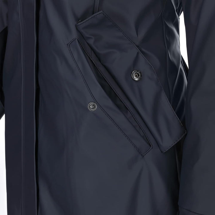 Dry Fashion Damen Regenmantel Malmö - Frauen Regenjacke Jacke mit Kapuze Lang Winddicht Wasserdicht
