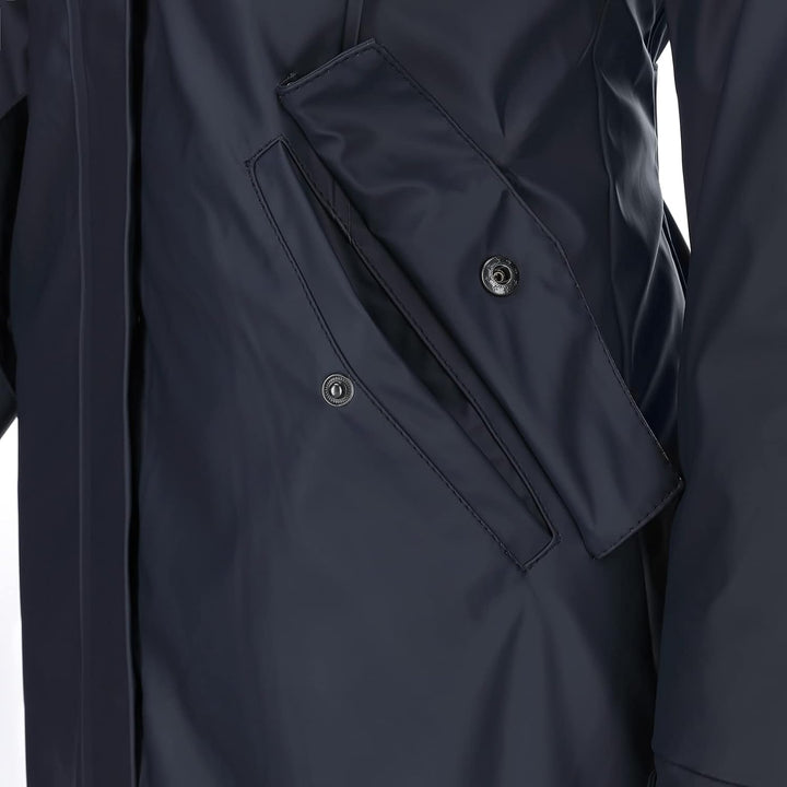 Dry Fashion Damen Regenmantel Malmö - Frauen Regenjacke Jacke mit Kapuze Lang Winddicht Wasserdicht
