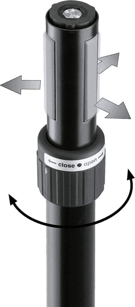 König & Meyer K&M 21340 Distanzrohr mit Kurbel und »Ring Lock« Schwarz 920 - 1520 mm M20, 920 - 1520