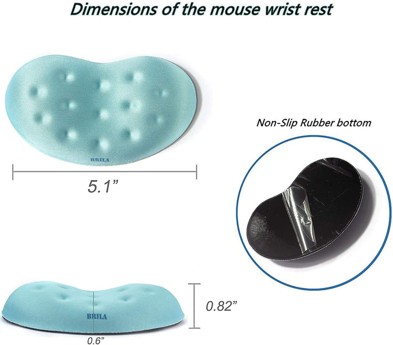 BRILA Handballenauflage – Ergonomisch Memory-Schaum Handgelenkstütze für PC Gaming Computer Laptop A