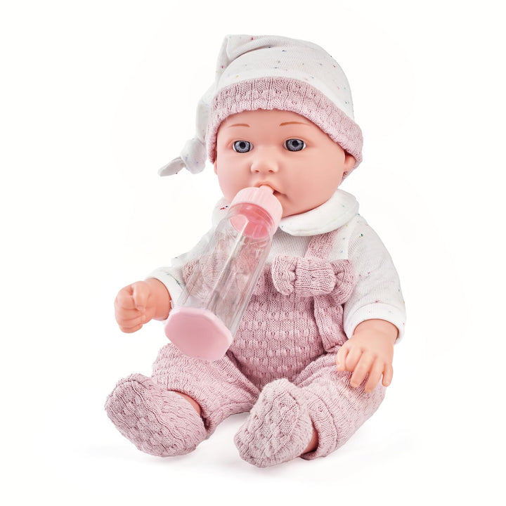 30 cm Baby Puppen Spielset für Mädchen enthält eine Flasche, einen Schnuller, Kleidung, eine weiche