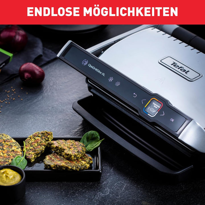 Tefal Kontaktgrill Optigrill Elite XL GC760D | 16 automatische Programme | Digitales Display mit Cou