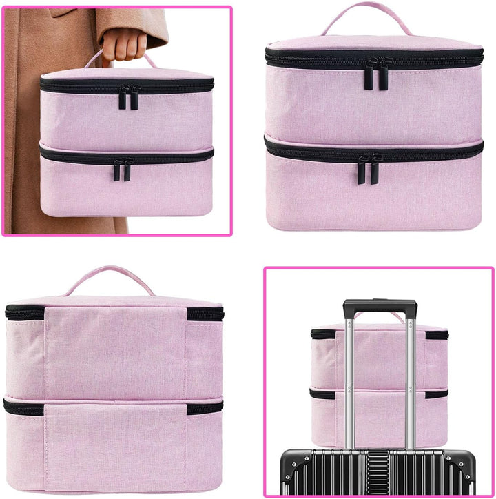 Nagellack Organizer Tasche, Doppelschicht Nagellack Aufbewahrung Box, Organizer Koffer für Nageldesi
