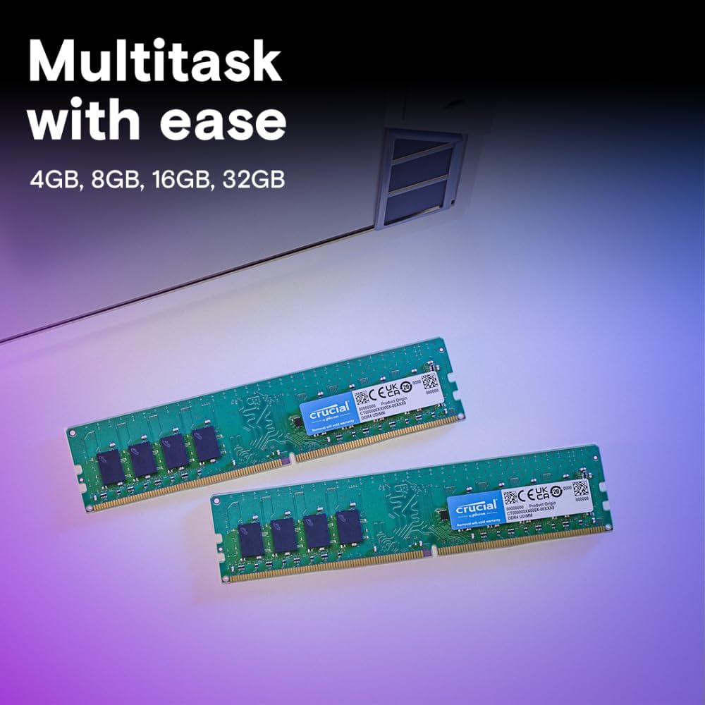 Crucial RAM 16GB DDR4 3200MHz CL22 (2933MHz oder 2666MHz) Desktop Arbeitsspeicher CT16G4DFRA32A 16GB