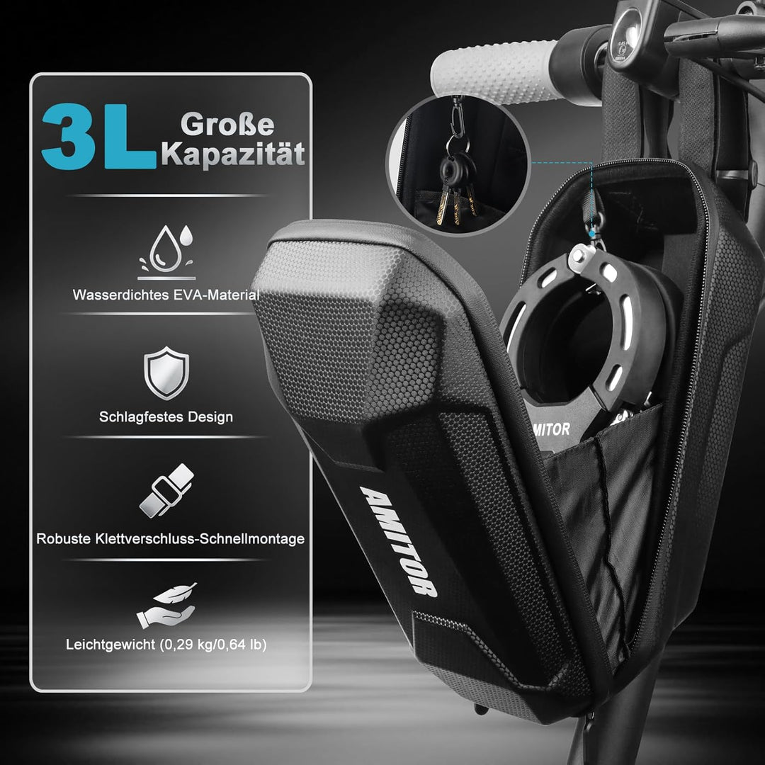 E Scooter Tasche 3L Wasserdicht Leicht mit Eva Hard Sell für Xiaomi Segway Ninebot Elektroroller, Gr