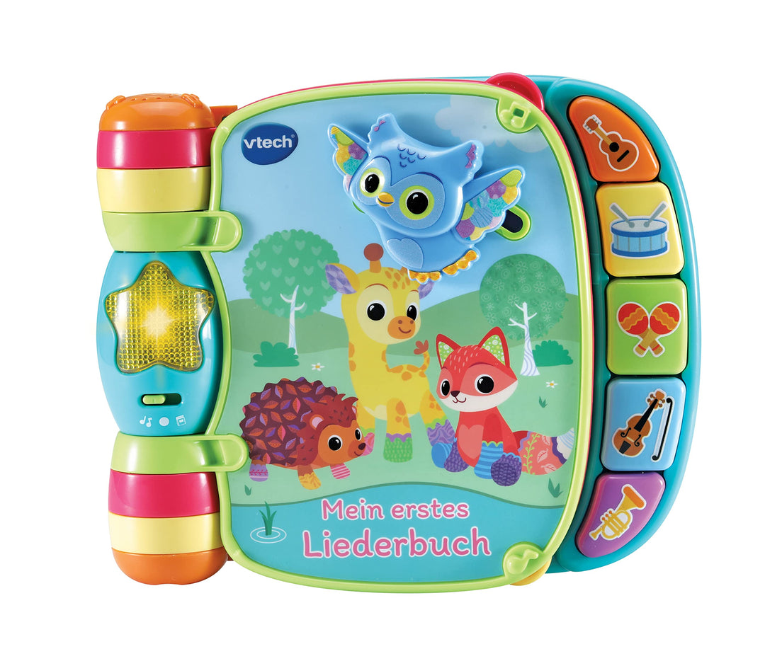 VTech Baby Mein erstes Liederbuch – Kunterbuntes Buch mit 6 Seiten und beweglichen Elementen zum Spi