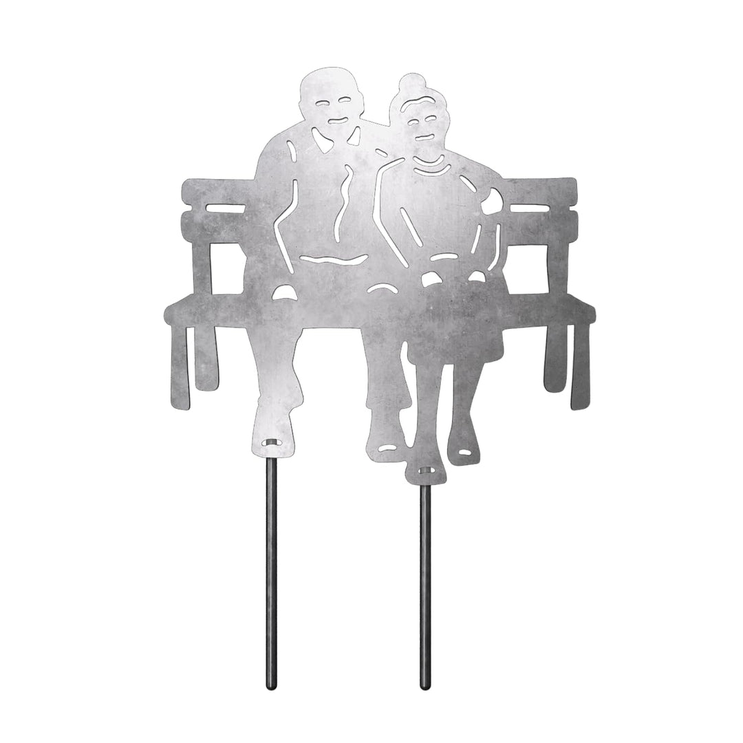 VERDOBA Altes Pärchen Gartendeko Rost - Oma und Opa Figuren Garten Deko - Gartenstecker Rost - Oma u