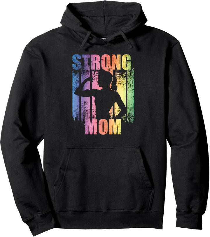 Damen Strong Mom Workout Gym Pullover Hoodie