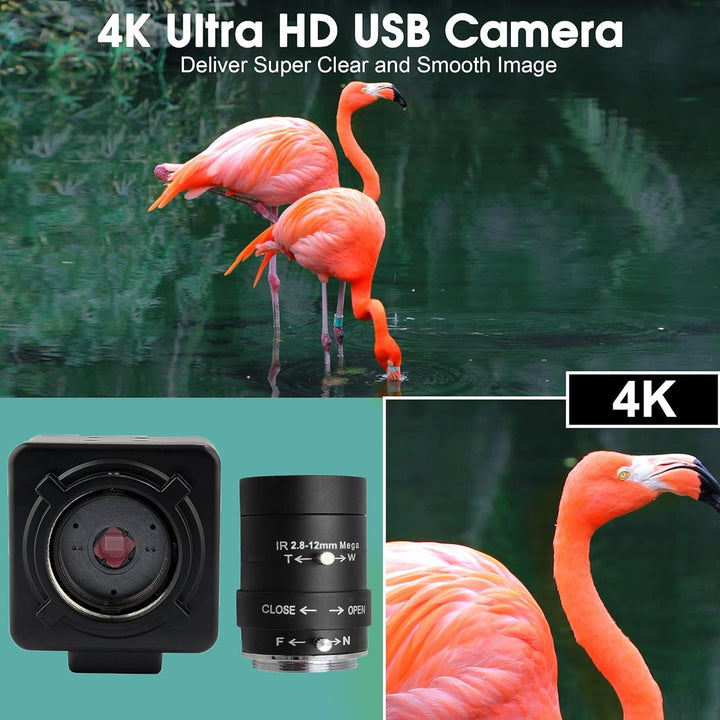 Svpro 4K Kamera für Computer,8 Megapixel Zoomable Webcam Manueller Fokus,Sony Sensor,5X Optischer Zo