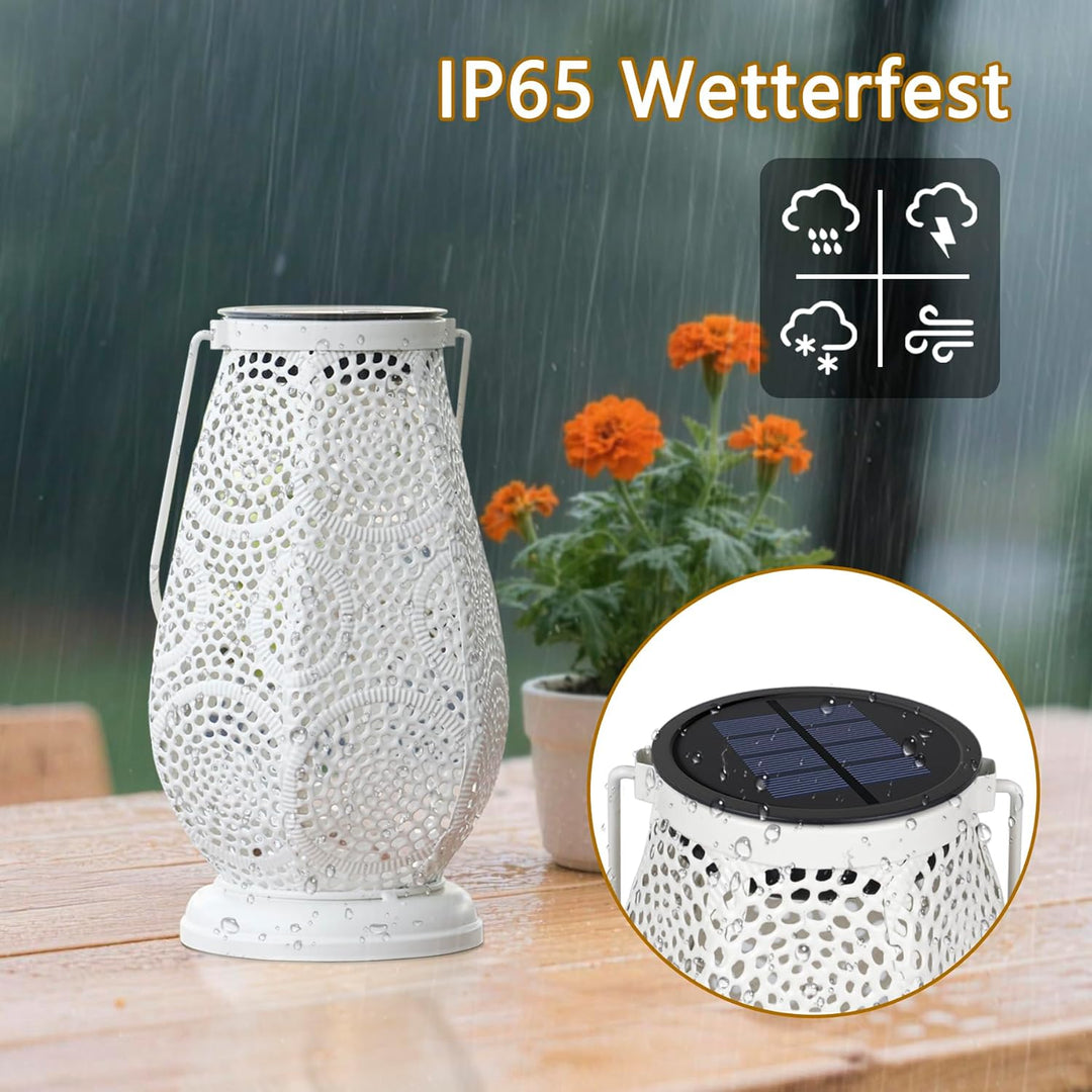 JOYCREATOR 2 Stück Solarlampen für Aussen Garten, IP65 Wasserdichte Solarlaterne für Aussen Hängend
