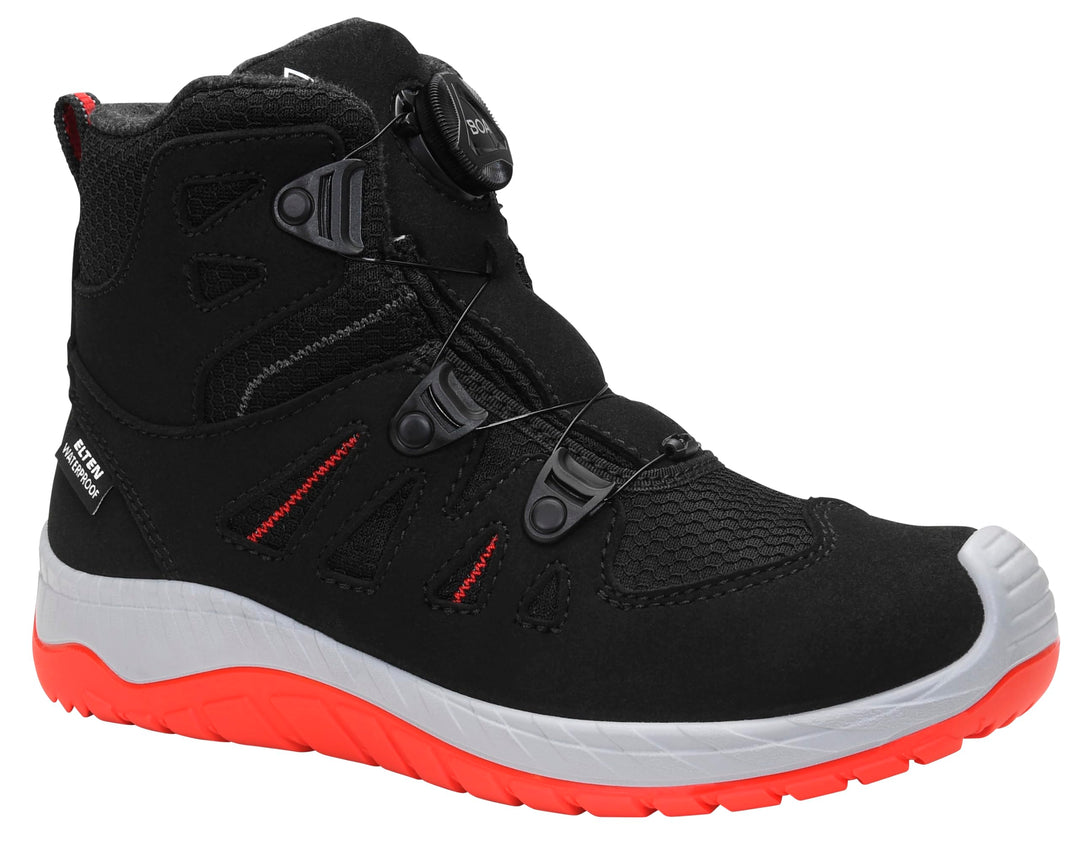 ELTEN Kinderschuhe Outdoor Maddox Kids BOA Black-red Mid Wintermodell für Mädchen und Jungen 30 EU S