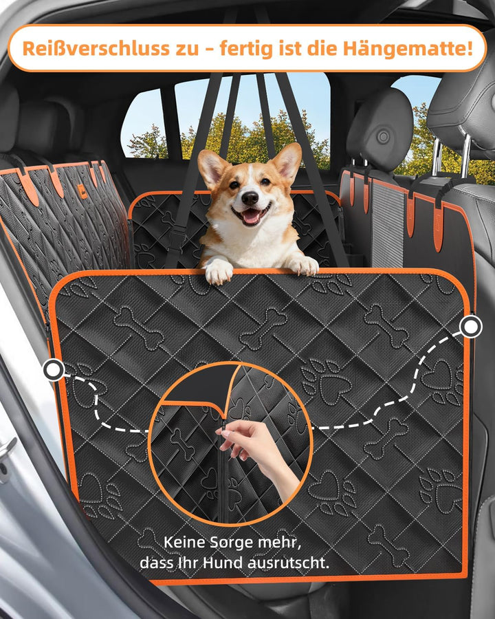 Hundedecke Auto Rückbank 100% Wasserdicht Kratzfeste Autoschondecke Hund Rücksitz mit Seitenschutz u