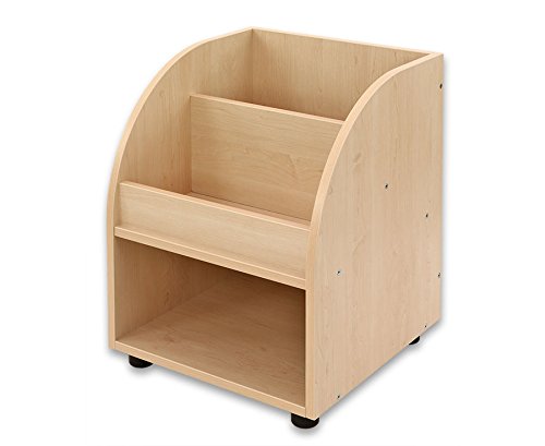 Bücherregal mit 2 Ablagefächern - Minimalistisches Holzregal für Babyzimmer