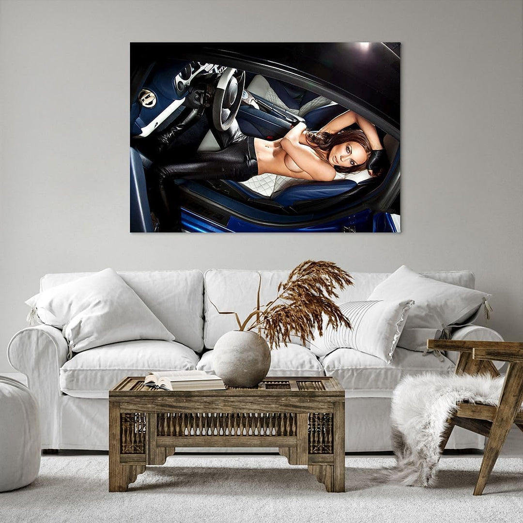 Bilder auf Leinwand Schönheit Körper Auto Modell Leinwandbild 70x50cm Wandbilder Dekoration Wohnzimm