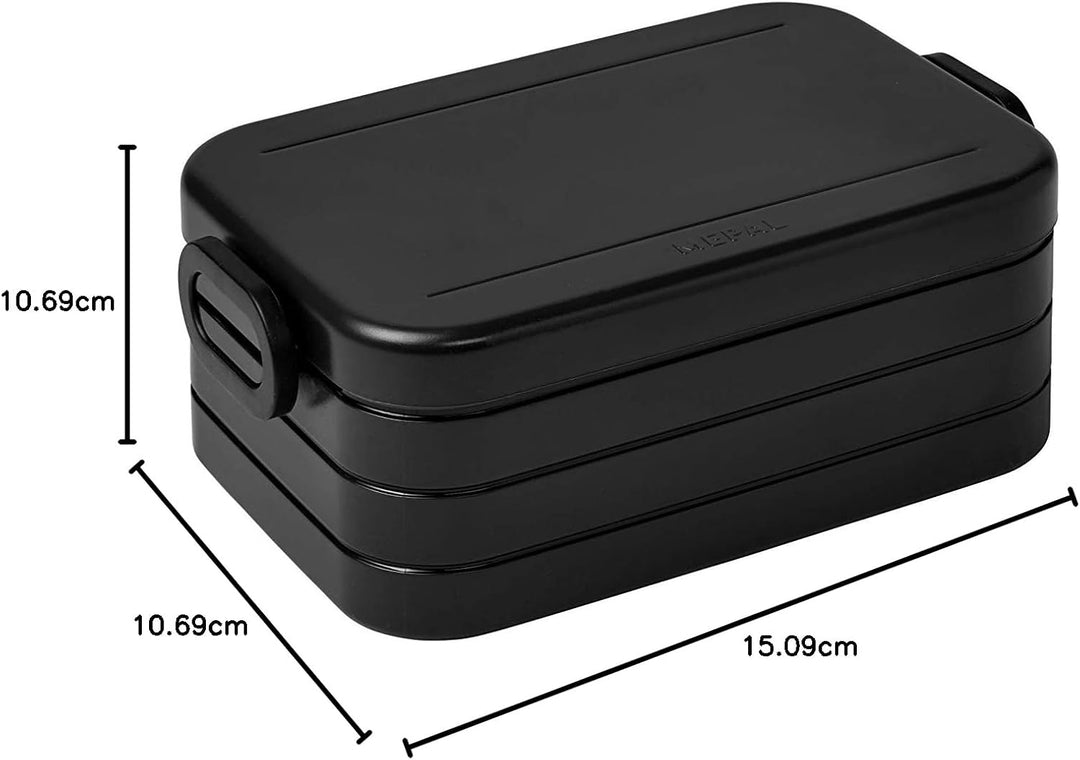 Mepal Brotdose Midi - Brotdose mit Bento Box - Für 2 Sandwiches oder 4 Brotscheiben - Lunchbox für k