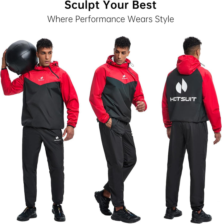 HOTSUIT Schwitzanzug für Herren, Sweatshirt, Hose und Jacke, Gewichtsverlust, Sport, Sweatshirt, Sau