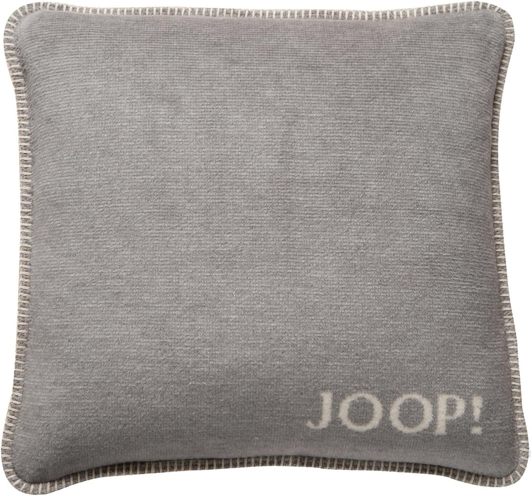 Joop, Kissenhülle Uni Doubleface Silber-Natur Baumwolle/Polyacryl, Masse: 50cm x 50cm, 754646 1 Stüc