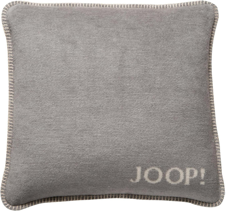 Joop, Kissenhülle Uni Doubleface Silber-Natur Baumwolle/Polyacryl, Masse: 50cm x 50cm, 754646 1 Stüc