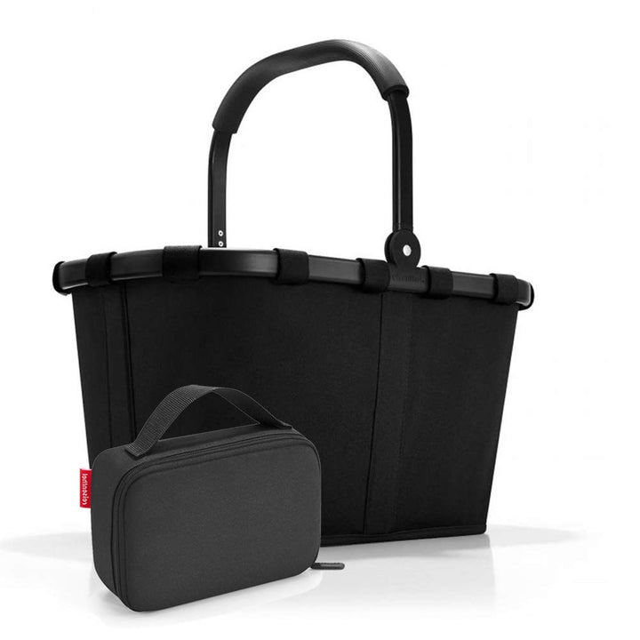 Set carrybag BK, thermocase OY, SBKOY Einkaufskorb mit Kleiner Kühltasche, Frame Black + Black (7040