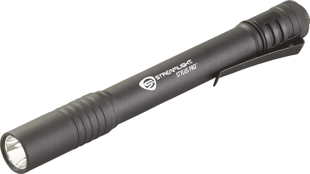Streamlight 66118 Stylus Pro 100-Lumen LED Stiftleuchte mit Holster, Schwarz, Schwarz