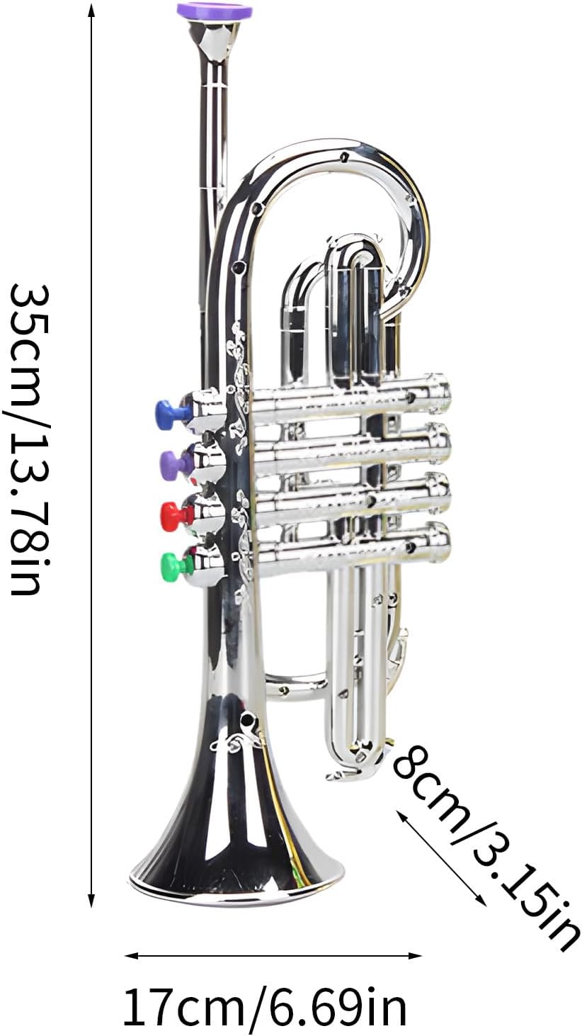 Kinder Trompete Musiktrompete | Musikinstrument Blasinstrument für Kinder | Lerninstrument zum Lerne