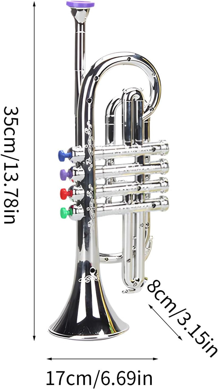 Kinder Trompete Musiktrompete | Musikinstrument Blasinstrument für Kinder | Lerninstrument zum Lerne