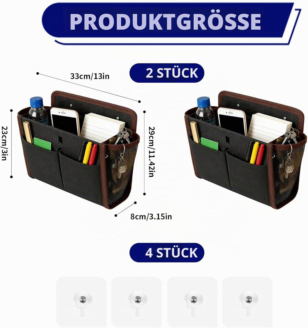 Wohnmobil Organizer 2 Stück, Faltbarer Hängeorganizer Ohne Bohren, Wohnwagen Deko Aufbewahrung Campi