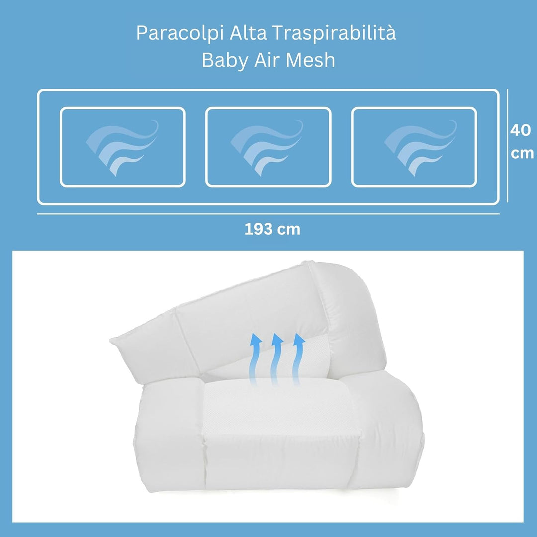 Babysanity - Bettumrandung Babybett mit Baby Air Mesh-System ausgestattet - Der weiche und stabile b
