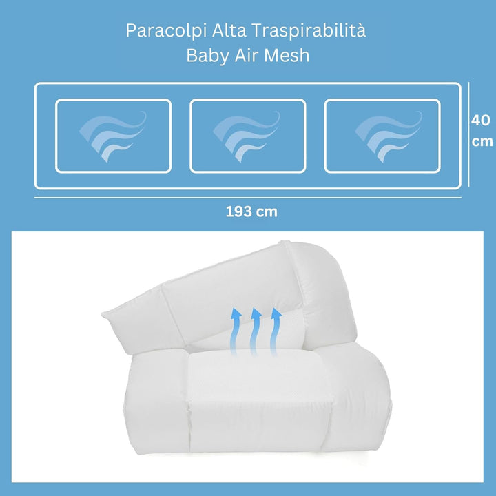 Babysanity - Bettumrandung Babybett mit Baby Air Mesh-System ausgestattet - Der weiche und stabile b