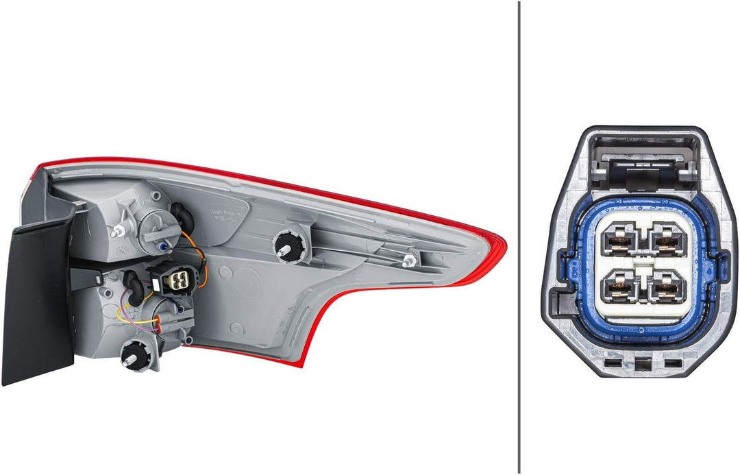 HELLA 2VA 354 995-111 Heckleuchte - Glühlampe - äusserer Teil - links - für u.a. Ford Focus III Turn