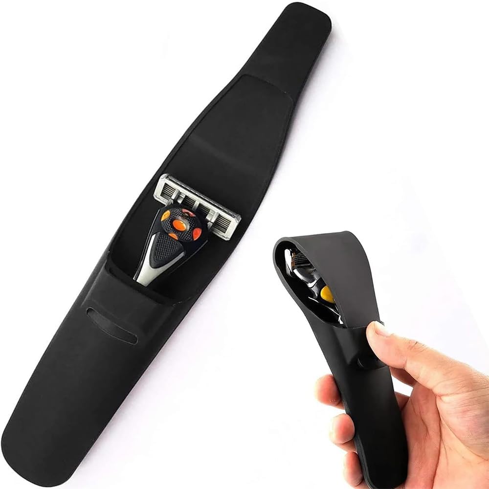 Namvo 3er-Pack Rasierer-Reise-Aufbewahrungsbeutel aus Silikon – tragbar und wasserdicht, 25 cm lang,