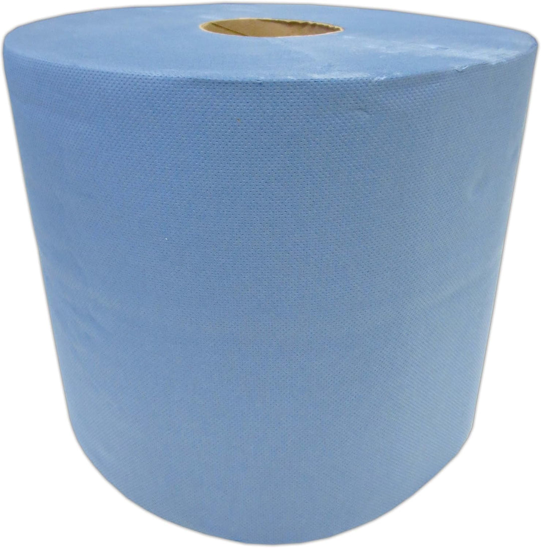 2x Putzrolle blau 2-lagig gesamt ca. 1000 Blatt ca. 22x38 cm perforiert saugstark Reinigungstücher P