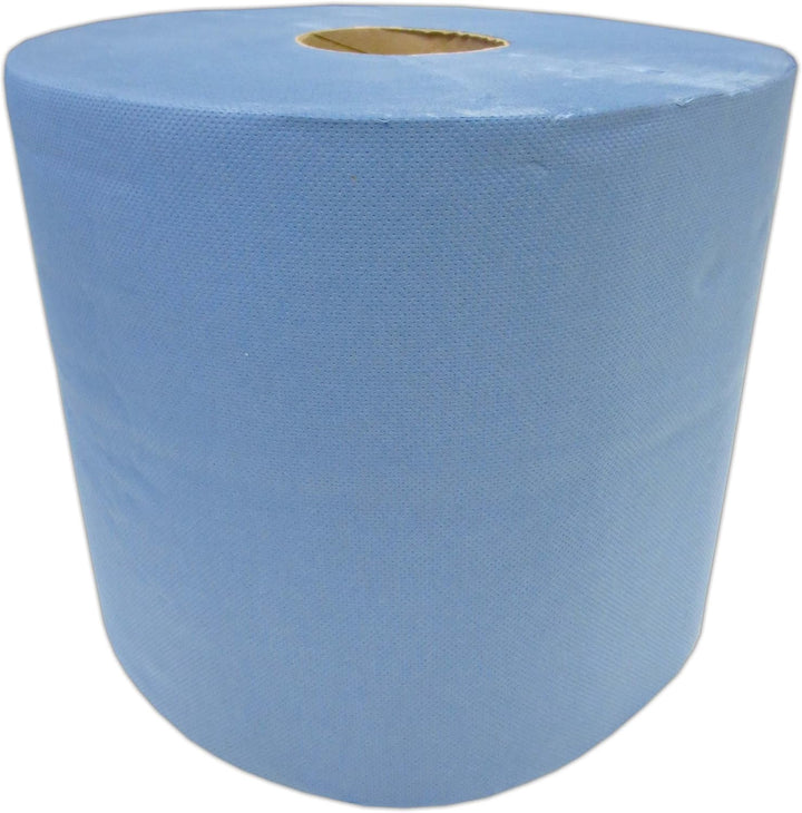 2x Putzrolle blau 2-lagig gesamt ca. 1000 Blatt ca. 22x38 cm perforiert saugstark Reinigungstücher P