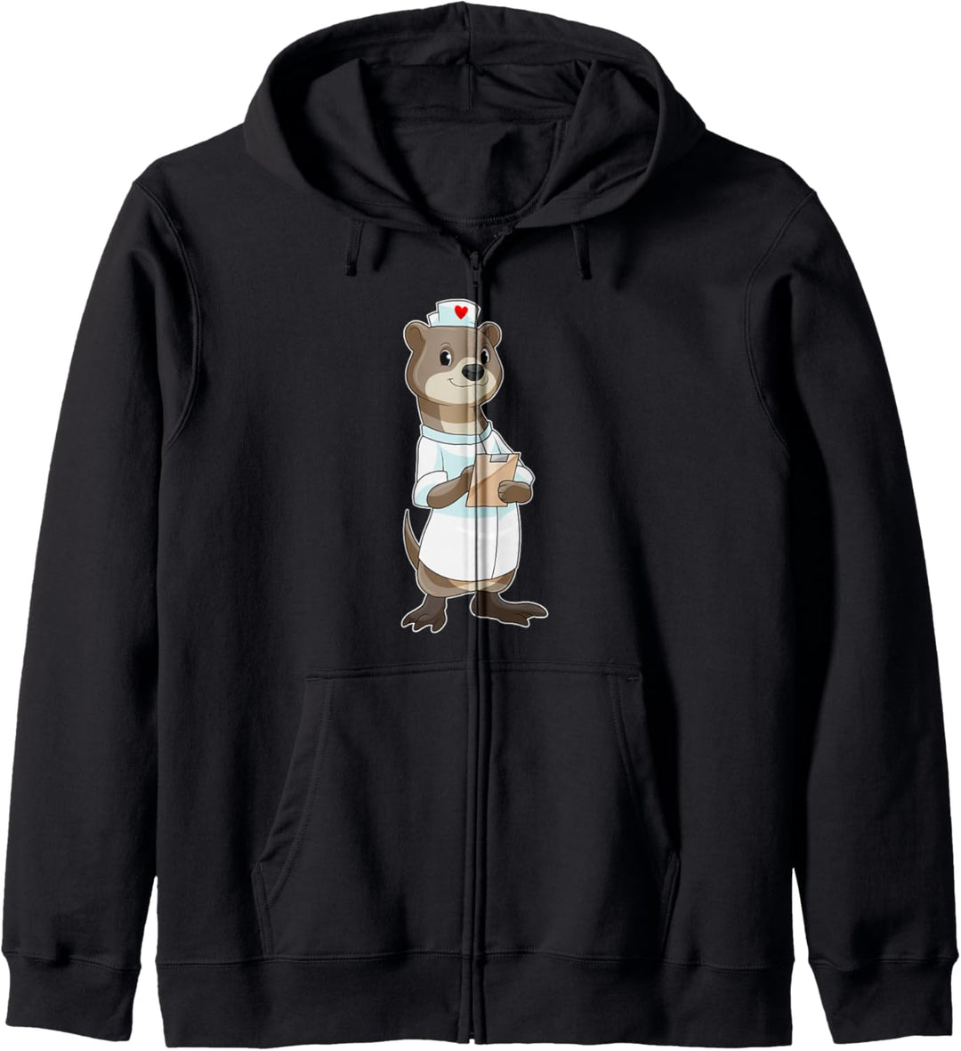 Otter Krankenschwester Herz Kapuzenjacke