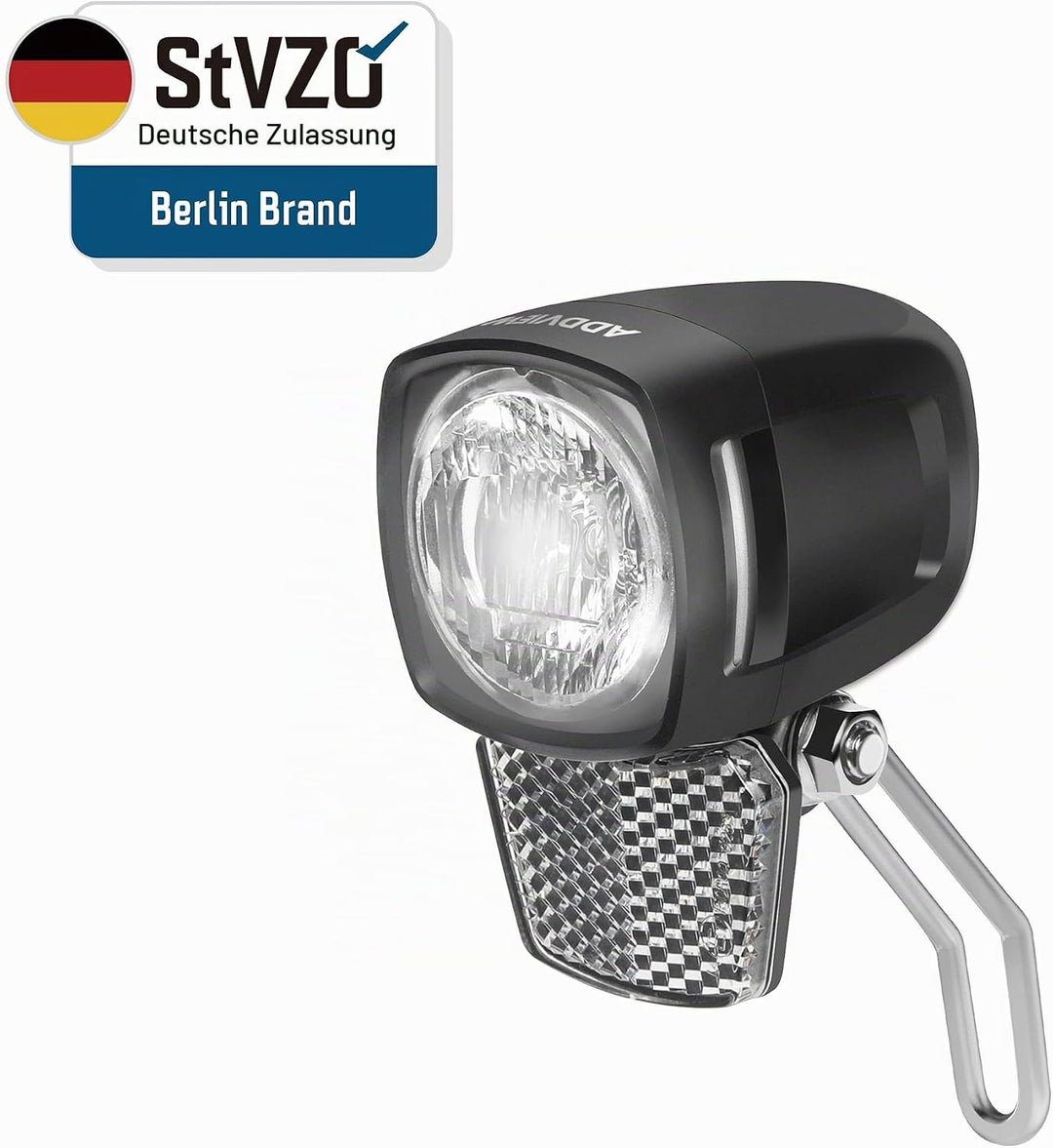 Fahrradlicht Dynamo Frontscheinwerfer 60 Lux Hammer M60 – LED Fahrradlampe mit Helligkeitssensor, St