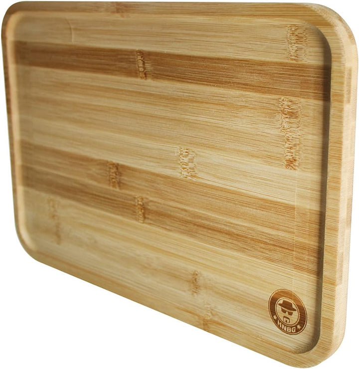 Heisenberg Rolling Tray aus Bambus, Drehtablett und Bröselschale zum Zigarettendrehen (36 x 24 cm) R