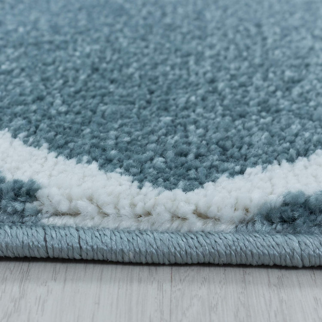 HomebyHome Teppich Kurzflor Raute Linien Design Wohnzimmer 8 mm Florhöhe Hochfertig Weich Rechteckig