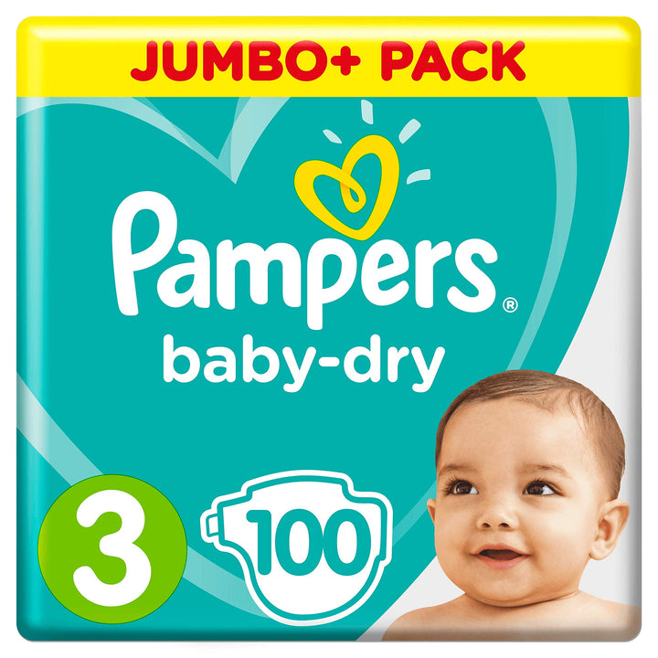 Pampers (Alte Version), Baby Windeln, Grösse 3 (6-10 kg), 100 Stück,