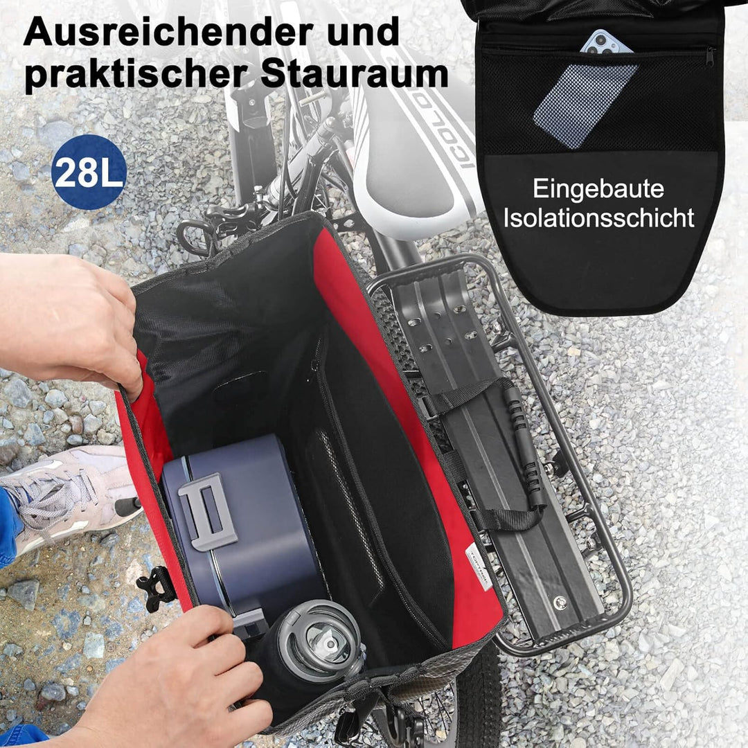 toptrek Fahrradtaschen für Gepäckträger, Fahrradtasche Gepäckträger Wasserdicht mit Schnalle der Neu