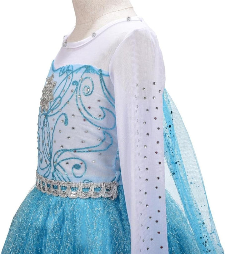 Lito Angels Prinzessin Kleid mit Schleppe und Accessoires für Kinder Mädchen, Kostüm Verkleidung Lan