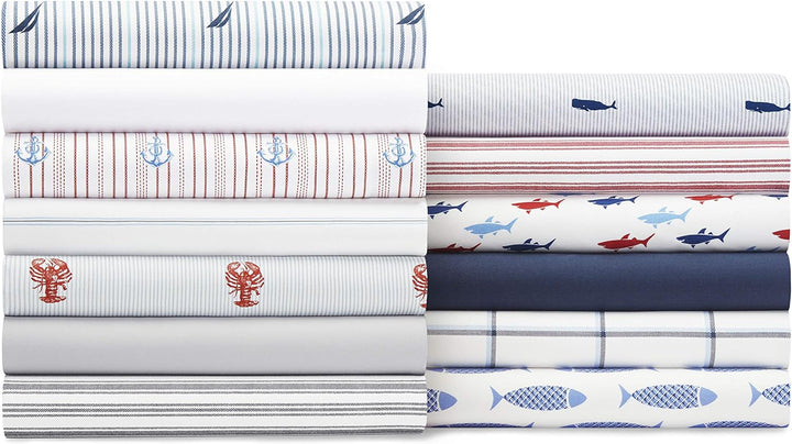 Nautica - Perkal Collection - Bettwäsche-Set - 100% Baumwolle, knackig und kühl, leichte und feuchti