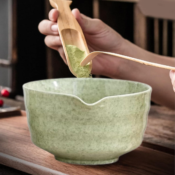 Matcha Whisk Set Ceramic Matcha Whisk wiederverwendbares Matcha Set Elegantes Matcha Kit enthält Mat