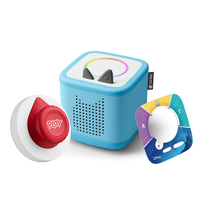 tonies Toniebox 2 Tonieplay Bundle Incl. 1 Tonieplay Spiel + Controller: Disney Quiz, Himmelblau, Au