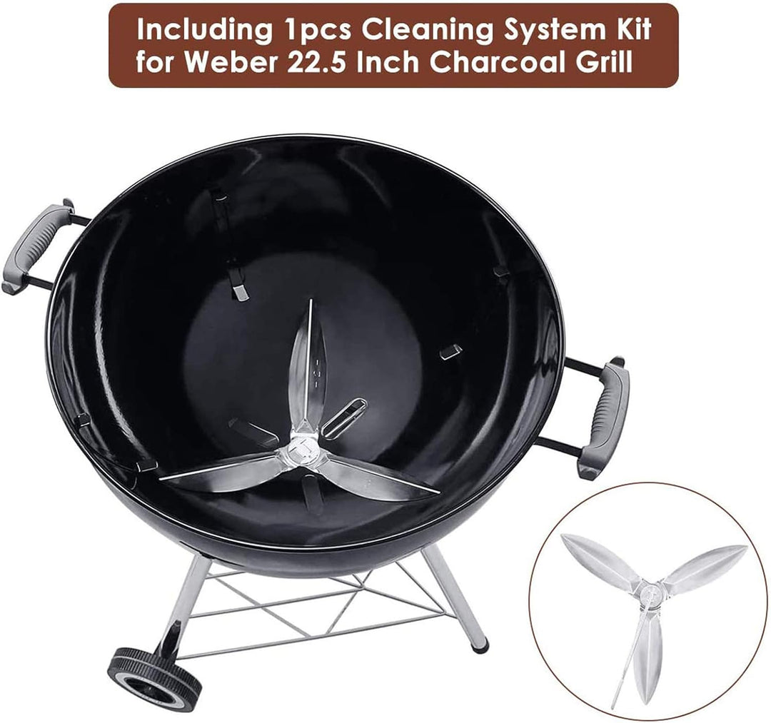 GFTIME Holzkohlegrill Ersatzteilset mit Rotor für Weber 57cm One-Touch, Master-Touch und Bar-B-Kettl