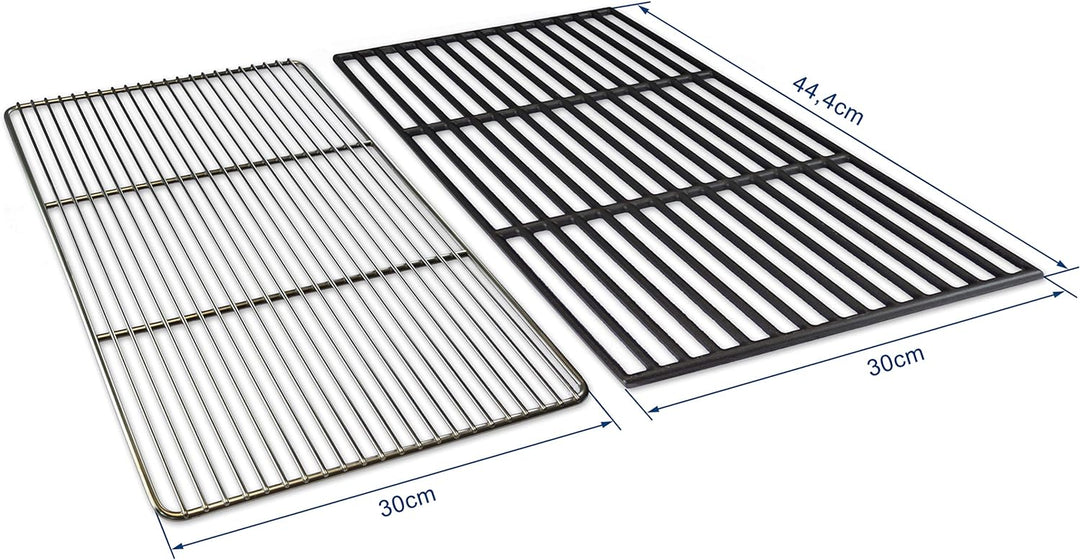 Grillrostprofi Grillrost Ersatz für Weber Spirit E310 / E 320 Edelstahl-Gusseisen 44,4 x 30 cm Edels