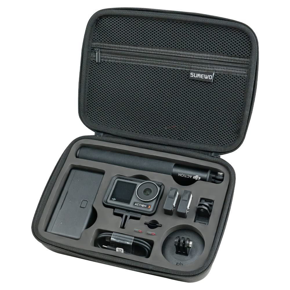 SUREWO Surface-Waterproof DJI Action 4 Carrying Case, tragbare Reisetasche kompatibel mit DJI Osmo A