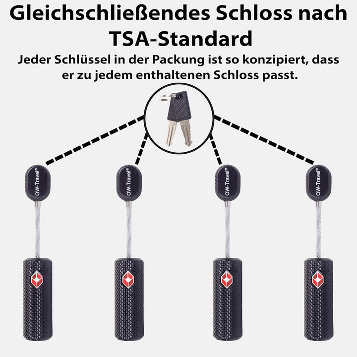 Kabel Schloss mit Schlüssel Kofferschloss Vorhängeschloss Gepäckschloss Sicherheitsschloss Schlüssel