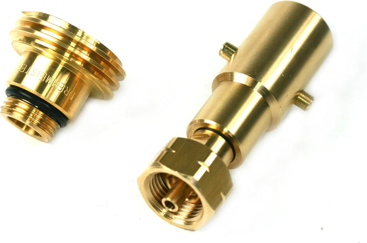 Drehmeister 2in1 Acme & Bajonett Tankadapter zum Befüllen von Gasflaschen mit KLF G.12 Gewinde (deut