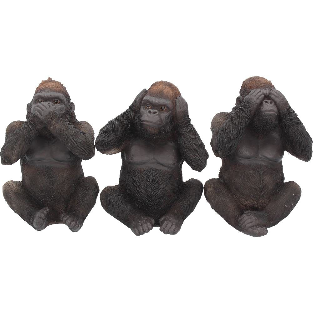 Nemesis Now H3523J7 DREI Weise Gorillas Figur 13,5cm schwarz