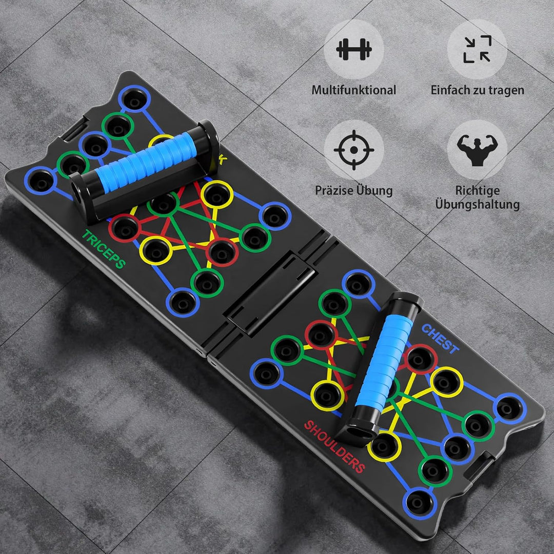 24-In-1-Push-Up Liegestütz-Brett faltbares Push-Up-Board mit rutschfestem Griff, zum Üben der Schult